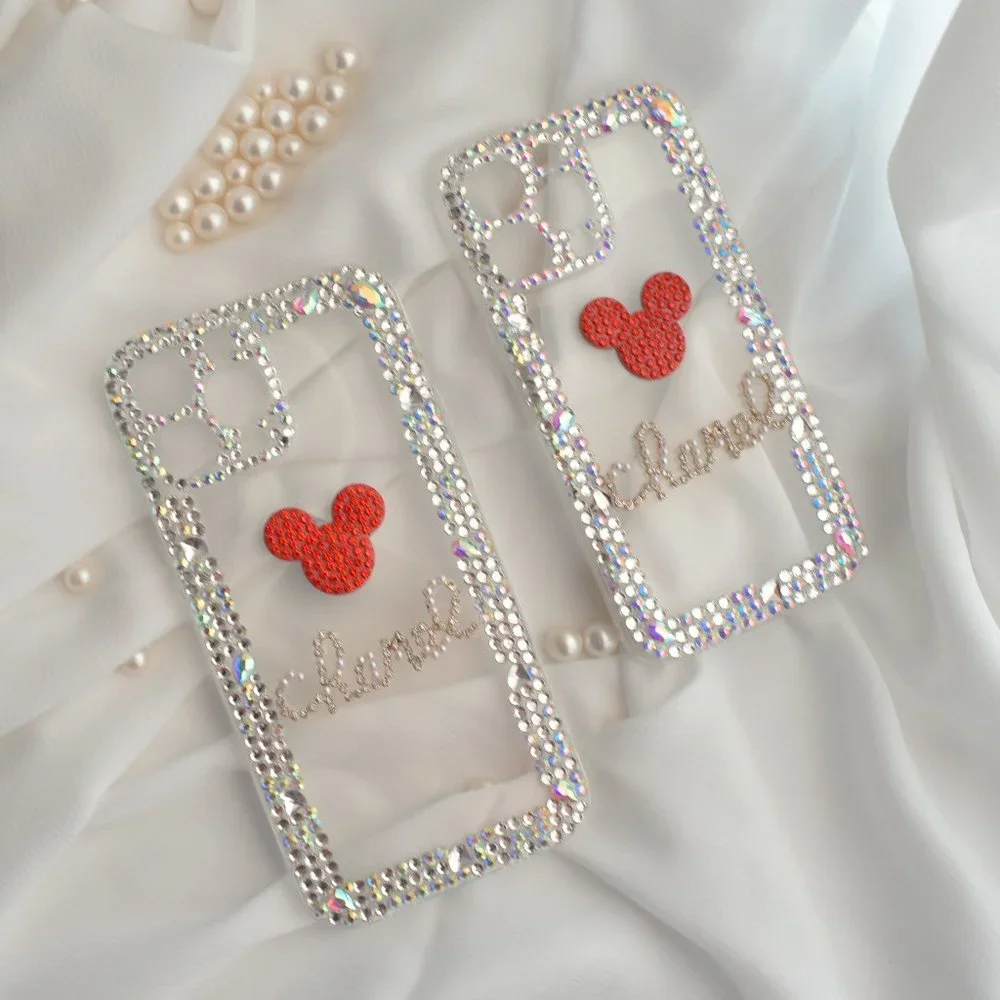 Mickey Mouse Crystal Encrusted  Silicone iPhone Case - iPhone 13 Pro/ 13 Pro Max